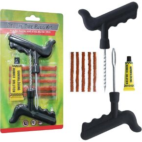 طقم إصلاح الإطارات، طقم إصلاح الإطارات المسطحة الاحترافي العالمي في حالات الطوارئ لإصلاح الثقوب، للسيارة والدراجات النارية وATV وجيب والشاحنة والجرار in Kuwait