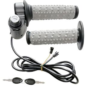 خنق تويست كامل يناسب Ridstar Q20، مقابض التوصيل والتشغيل الحقيقية خنق Ebike 12V-72V الجهد العريض مع قفل المفتاح، يناسب الدراجة الإلكترونية والسكوتر الإلكتروني (أسود) in Kuwait