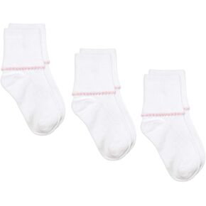 Jefferies Socks Girls Seamless Tatted Edge Lace Cotton Dress Turn Cuff Socks 3 Pair Pack in Saudi Arabia