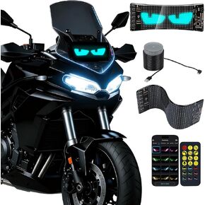 Devil Eye Lights for Motorcycle – 7"x3" LED Eyes for Car Windshield | Programmable Patterns, App/Remote Control | for Motorcycle, Taxi, Sedans, SUVs, – Custom Dynamic Sign (1-Pack) in Saudi Arabia