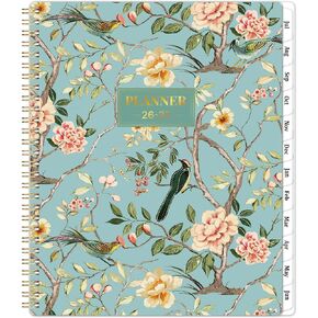 Planner 2026-2027 / 9'' x 11'' Academic Planner 2026-2027, July 2026 - June 2027 Academic Calendar with Weekly and Monthly Planning Page, Planners 26-27 with Tabs, Premium Thick Paper, Strong Gold Twin-wire Binding, Back Pocket - Floral in Kuwait