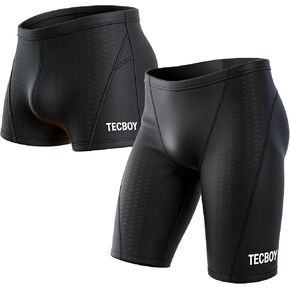 بدلة سباحة للرجال للتدريب على المنافسة ملابس سباحة رياضية للرجال ملابس سباحة مشوشة بدلة استحمام قصيرة Tech Tri Black 28-34 in Kuwait