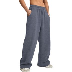 Men's Baggy Sweatpants Wide Leg Pants Elastic Waist Drawstring Loose Lounge Joggers Sweatpant with Pockets in Saudi Arabia