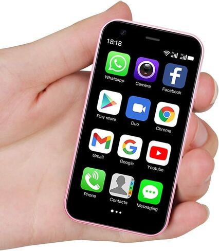 Mini Smartphone, Child Phone The World's Smallest Cell Phone 3.0 Inch Android Small Phone Quad Core 2G+16G 5.0MP Dual SIM High Definition Mini Phones Unlocked 3G Mobile Phone (Blue) in Kuwait