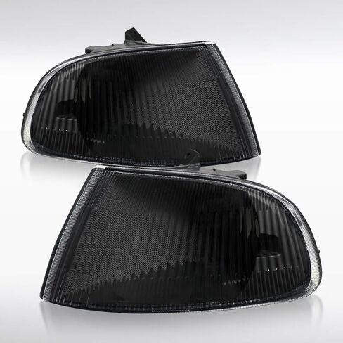 Autozensation Compatible with 92-95 Honda Civic EG 2DR/3DR Coupe Hatchback, Black Corner Signal Lights, L + R Pair in Saudi Arabia
