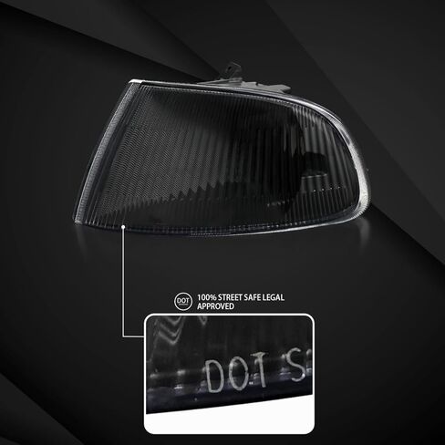 Autozensation Compatible with 92-95 Honda Civic EG 2DR/3DR Coupe Hatchback, Black Corner Signal Lights, L + R Pair in Saudi Arabia