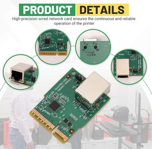 P1112640-015 بطاقة الشبكة السلكية المدمجة PCBA Board ترقية مجموعة وحدة إيثرنت المتوافقة مع Zebra ZD421C ZD421D ZD421T طابعة باركود حرارية لسطح المكتب 203 نقطة في البوصة 300 نقطة في البوصة in Saudi Arabia