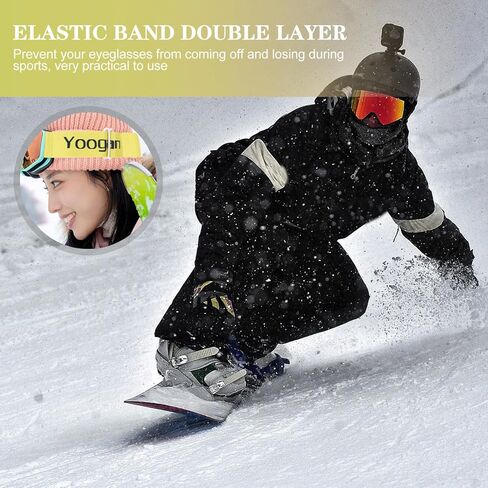 balacoo Ski Goggles Strap Replacement Glasses Elastic Straps Adjustable Snowboard Snow Goggles Straps for Ski Accessory, 61x4.5cm in Saudi Arabia