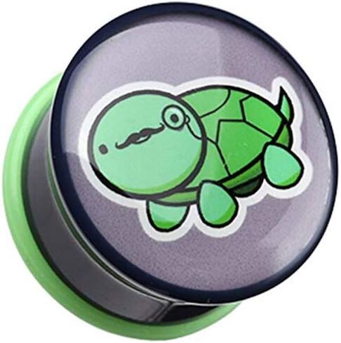 Detective Turtle Single Flared Ear Gauge Plug in Saudi Arabia