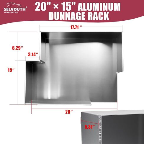 حامل من الألومنيوم مقاس 20 × 15 بوصة مثبت بمسامير للمقطورات المسطحة والمقطورات المساعدة، ملحق تنظيم المقطورة - زوج واحد in Kuwait