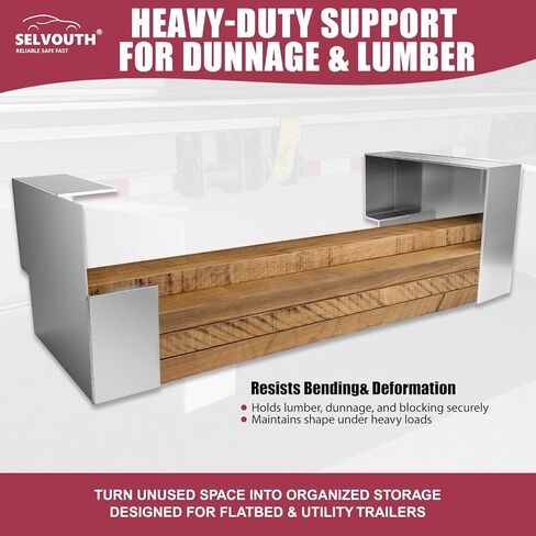 حامل من الألومنيوم مقاس 20 × 15 بوصة مثبت بمسامير للمقطورات المسطحة والمقطورات المساعدة، ملحق تنظيم المقطورة - زوج واحد in Kuwait