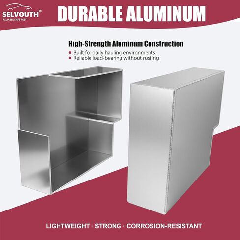 حامل من الألومنيوم مقاس 20 × 15 بوصة مثبت بمسامير للمقطورات المسطحة والمقطورات المساعدة، ملحق تنظيم المقطورة - زوج واحد in Kuwait