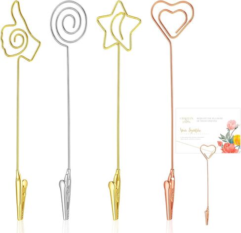 Sibba 4PCS Clips for Joints, Multi-Functional Card Holder Photo Clip, Matchstick Extenders Table Place Card Holders for Jewelry Necklace Bracelet Helper Tool in Saudi Arabia