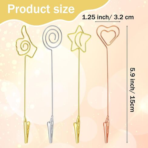 Sibba 4PCS Clips for Joints, Multi-Functional Card Holder Photo Clip, Matchstick Extenders Table Place Card Holders for Jewelry Necklace Bracelet Helper Tool in Saudi Arabia