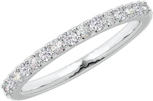 Houston Diamond District 1 to 6 Carat Round Cut 14K White Gold LAB GROWN Gemstone and Alternating LAB GROWN Diamond Wedding Band (AAAA Heirloom Quality) in Saudi Arabia