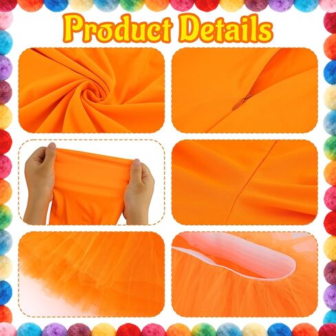 Orange Costume Yellow Mustache and Eyebrows Ballet Tutu Skirt Costume Orange Jumpsuit for Halloween Christmas Party in Saudi Arabia