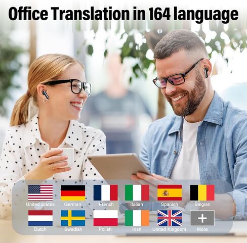 سماعات أذن للترجمة من Ai في الوقت الحقيقي بدون اشتراك، سماعات أذن لمترجم 164 لغة مع 6 أوضاع للترجمة، سماعات رأس لمترجم مكالمات الصوت والفيديو، 42 ساعة Audiofonos Traductores Inglés Español in Kuwait