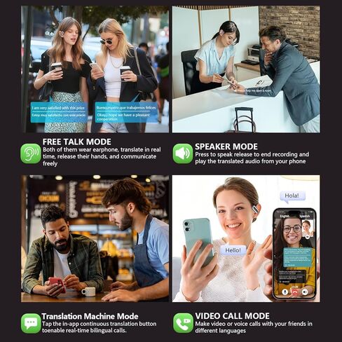 سماعات أذن للترجمة بتقنية الذكاء الاصطناعي في الوقت الحقيقي، سماعات أذن بلوتوث 6.1 مترجم in Kuwait