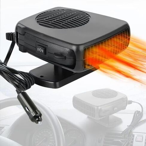 Portable 12V Car Heater & Defroster, 150W Fast Heating & Cooling Fan,Plug In Car Heater for Windshield Defogger with 180° Rotary Car Heaters for Vehicle,Car,RV,SUV in Saudi Arabia