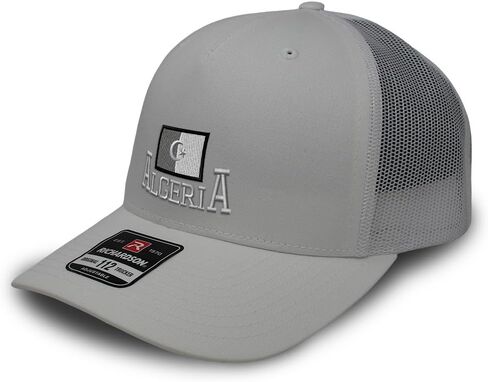 Speedy Pros Trucker Mesh Cap Hat Algeria Flag Black White Al-Jaz Ir Berber 5 Panel Hat Trucker Hats for Men & Women in Saudi Arabia