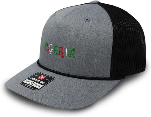 Custom Trucker Mesh Cap Hat Algeria Algerian Flag Al-Jaz Ir Berber Algiers Cotton in Saudi Arabia