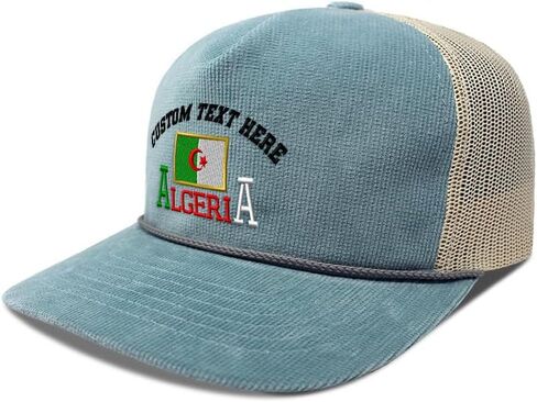 Custom Corduroy Hat Mesh Cap Hat Cord Hat Algeria Algerian Flag Berber Algiers Trucker Cap Hat Richardson in Saudi Arabia