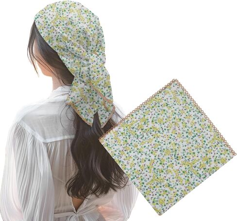 26.7" X 26.7" Floral Bandanas for Women Girls, Cotton Womens Bandana Ladies Head Scarf for Party Trip Casual in Kuwait