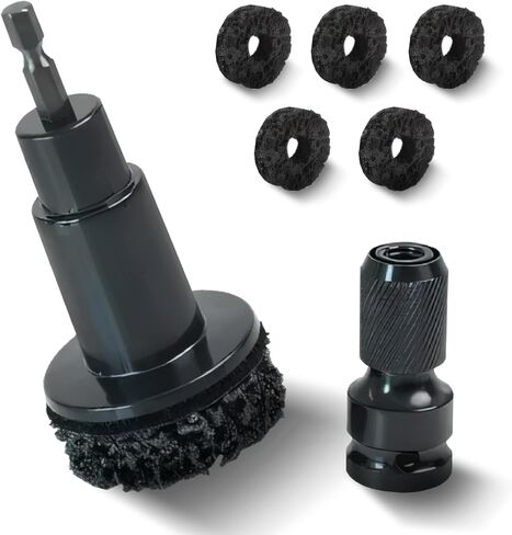 أداة تنظيف محور العجلة، مجموعة تنظيف مسمار العجلة ومحور الفرامل، إزالة الصدأ السريع لمسامير العروة والدوارات، تناسب 1/2 بوصة تأثير أو مثقاب كهربائي، أداة صيانة السيارات in Kuwait