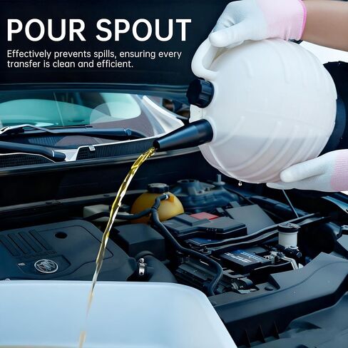 6L Manual Vacuum Oil Extractor Pump, Fluid Extractor Pump with 1 Hose and 3 Long Hard Tubes for Automotive, Marine, and Multi-Purpose Fluid Changes in Saudi Arabia