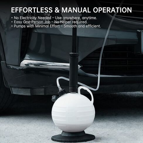 6L Manual Vacuum Oil Extractor Pump, Fluid Extractor Pump with 1 Hose and 3 Long Hard Tubes for Automotive, Marine, and Multi-Purpose Fluid Changes in Saudi Arabia