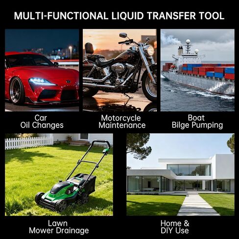 6L Manual Vacuum Oil Extractor Pump, Fluid Extractor Pump with 1 Hose and 3 Long Hard Tubes for Automotive, Marine, and Multi-Purpose Fluid Changes in Saudi Arabia