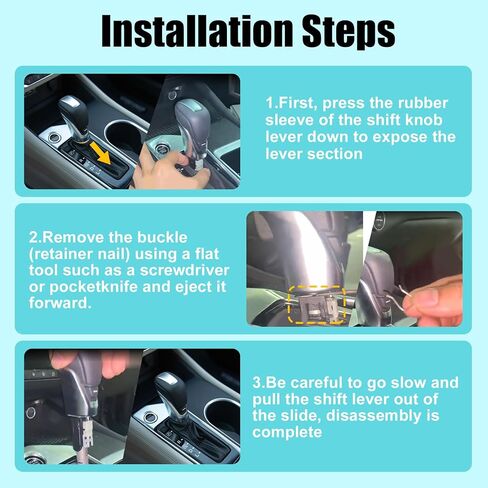 XQSMWF Automatic Trans Shift Knob Control Lever Compatible with Nissan Altima 2019-2024 Sentra 2020-2024 Kicks 2020-2023# 34910-6CA0A 349106CA0A in Saudi Arabia