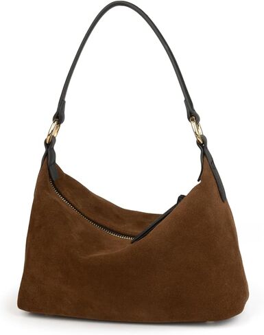 Slouchy Suede Crescent Hobo Bag for Women, Suede Trendy Shoulder Satchels Bag and Work Tote Bags for Women in Saudi Arabia