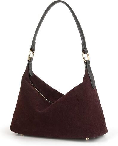 حقيبة هوبو من جلد الغزال المترهلة للنساء، حقيبة كتف عصرية من جلد الغزال وحقائب عمل للنساء in Kuwait