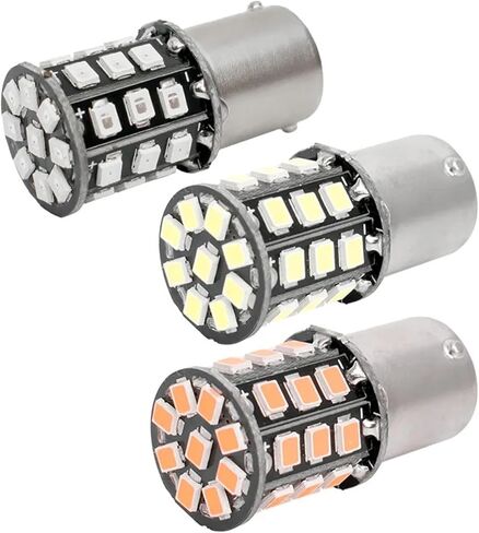 1 قطعة 1156 1141 1003 BA15S P21W R5W R10W 33 SMD 2835 LED مصباح إشارة الانعطاف الخلفي للسيارات احتياطية تلقائية لمبات الضوء الأبيض والعنبر الأحمر 12 فولت (أحمر) in Saudi Arabia