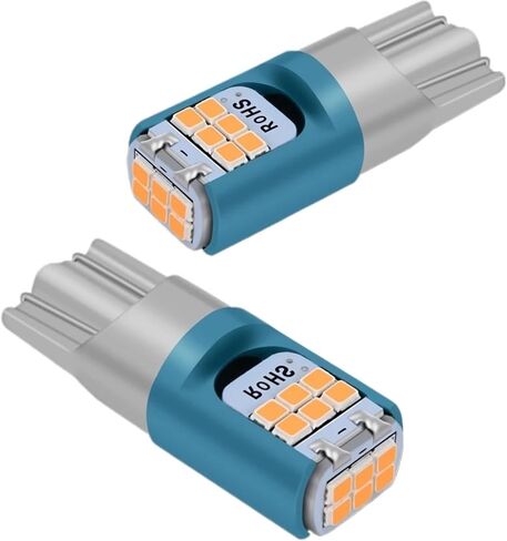 2 قطعة T10 W5W WY5W مصباح LED فائق السطوع لوقوف السيارات أضواء السيارات إسفين بدوره الجانب لمبات القراءة الداخلية مصباح على شكل قبة 12 فولت (أزرق كريستالي) in Saudi Arabia