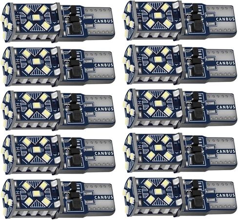 10 قطعة T10 W5W WY5W مصابيح LED فائقة السطوع لمبات مواقف السيارات في Canbus خالية من الأخطاء للسيارات الداخلية مصابيح قبة للقراءة أبيض أحمر أصفر (أزرق كريستالي) in Saudi Arabia