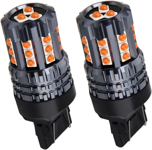 2 قطعة T20 7443 W21/5W 7440 W21W مصباح LED فائق السطوع لمبات الفرامل التلقائية مصباح احتياطي عكسي للسيارة أضواء النهار الجري إشارات الانعطاف 12 فولت (أحمر) in Saudi Arabia