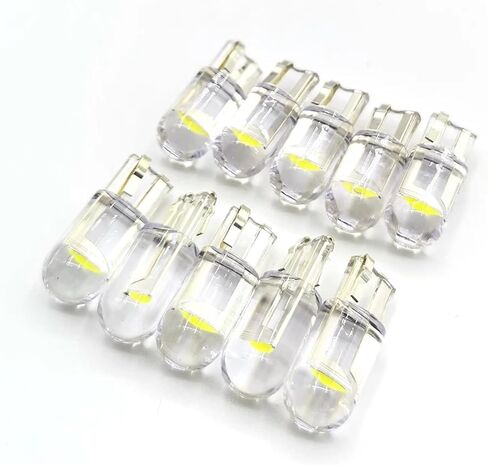 10 قطع 2020 T10 W5W WY5W 168 501 2825 COB LED للسيارة إسفين مصباح إيقاف السيارة الجانبي لمبة الباب مصباح أداة لوحة ترخيص السيارة (أزرق كريستالي) in Saudi Arabia