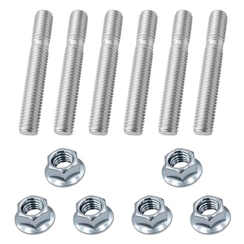 03133 مجموعة مسامير العادم المتعددة - M10-1.5 X 62 مم مسامير وصواميل العادم، استبدال مباشر لشفة العادم والمشعب، مسامير العادم ذات الرأس السداسي المصنوعة من الفولاذ المقاوم للصدأ in Kuwait