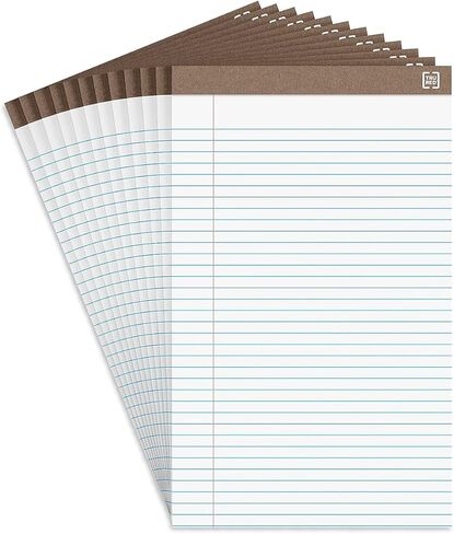 دفاتر ملاحظات TRU RED، مقاس 8.5 × 14 بوصة، وسادات قانونية واسعة النطاق، وسادة كتابة للمنزل والمكتب والمدرسة، عبوة من 12 قطعة، بيضاء in Saudi Arabia