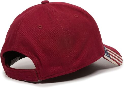 Outdoor Cap American Flag Dad Hat – Mid Profile Structured Cotton Baseball Cap with USA Flag Brim, Adjustable, One Size in Saudi Arabia