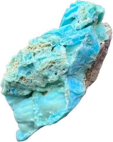 1pc Rare Blue Aragonite Raw Stone Specimen - Natural Smithsonite Crystal Quartz, Bohemian Style Home & Office Desktop Decor(10-30g 1pc) in Saudi Arabia