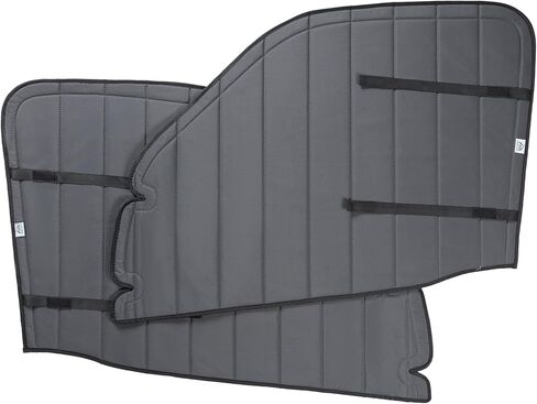 أغطية نوافذ الباب الأمامي المعزولة مغناطيسيًا (زوج) لسيارة Mercedes-Benz Sprinter VS30 Van 2019-2025، ظلال شمس معتمة للخصوصية للتخييم الخفي - رمادي داكن in Kuwait