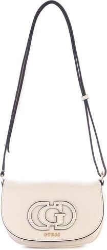 GUESS Calebra Mini Convertible Crossbody Flap, Off White in Saudi Arabia