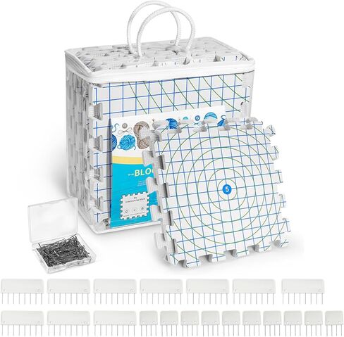 Yiitoll Blocking Mats for Knitting,Extra Thick Knitting Mat-9 Pack,100 Pins in Kuwait