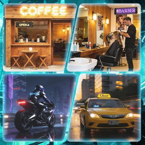 Devil Eye Lights for Motorcycle – 7"x3" LED Eyes for Car Windshield | Programmable Patterns, App/Remote Control | for Motorcycle, Taxi, Sedans, SUVs, – Custom Dynamic Sign (1-Pack) in Saudi Arabia