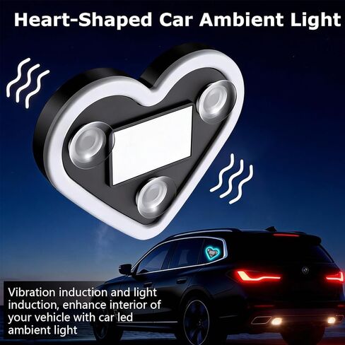 4 قطع ضوء على شكل قلب للسيارة، ضوء نافذة السيارة يعمل بالطاقة الشمسية مع 5 أوضاع قابلة للتحويل، IP65 مقاوم للماء للقيادة الليلية، ديكور داخلي وخارجي للسيارات الرومانسية، هدايا عيد الحب والأزواج in Kuwait