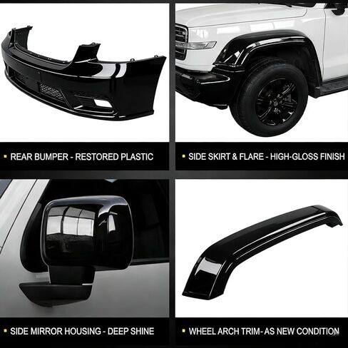 Plastic Restorer for Cars, Black Trim Restorer & Scratch Remover for Vehicles, Back to Black Plastic Polish with Ceramic Coating, UV Protection, 300ml in Saudi Arabia