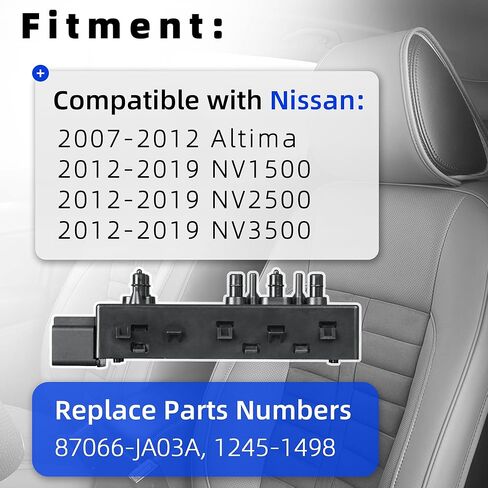 Power Seat Switch Adjust Switch 10 Way Front Left Driver Side Compatible with Nissan Altima 2007-2012, NV1500 NV2500 NV3500 2012-2019 Replace OE 87066-JA03A in Kuwait